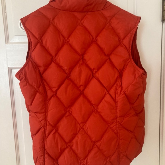 Orange Lands End Puffy Button up Vest - size small - Picture 4 of 7
